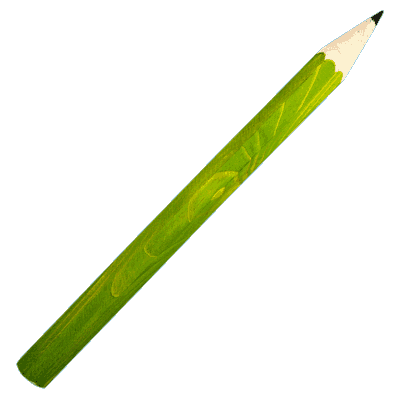 עיפרון ענקי ירוק־דשא