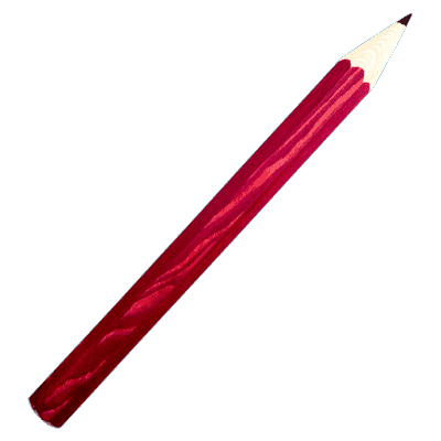 עיפרון ענקי אדום־יין